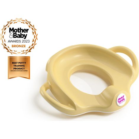 Okbaby Sofa Riduttore WC con Bordo Antiscivolo, Schienale Alto e Maniglie Ampie - Giallo (1/4)