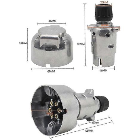 12V Anhänger-Signalleuchtenstecker AP13401 für Wohnmobile, Boote, Autos und Autobahnen