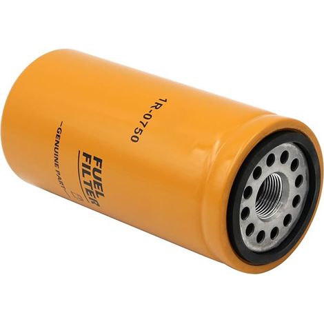 1R-0750 diesel fuel filter for construction equipment such as hydraulic excavators, loaders, compactors and pavers (1/4)