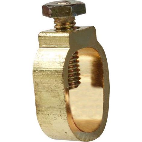 Eur Ohm – Bride cuivrée pour piquet de terre – Alliage cuivre-laiton pour conductivité – Installation sécurisée des câbles – EUR70507 (1/5)