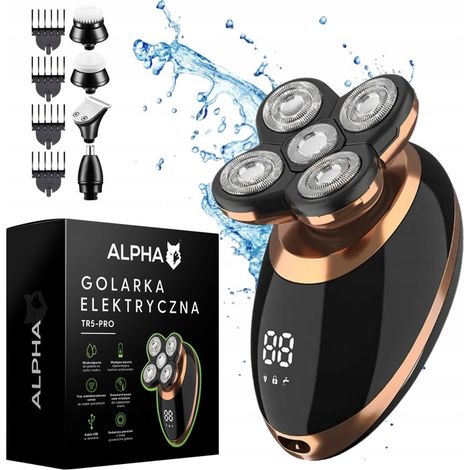 TR5-PRO Herrenrasierer/Trimmer für Bart, Kopf, Gesicht, Haare ALPHA
