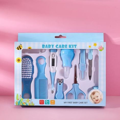 Set de soin,Kit de brosse à dents TeWindsor pour bébé,ensemble de soins pour enfants,ongles,cheveux,soins de,tondeuse - Blue[C72643]