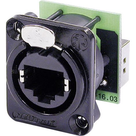 Neutrik NE8FDP-B RJ45 Datensteckverbinder etherCon® D Serie NE8FDP-B Buchse, gerade NE8FDP-B Pole: 8