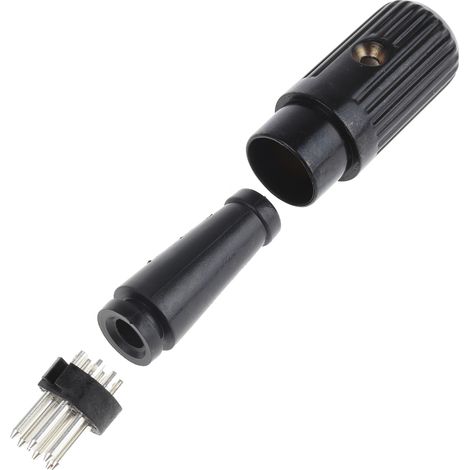 Connecteur DIN RS PRO, 8 contacts, Mâle, Montage sur câble, A souder ( Prix pour 1 ) (1/2)