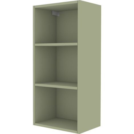 Libreria pensile moderna con schienale - Montaggio rapido cabineo - Salvia