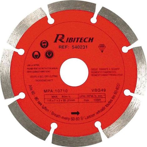 Einzelne segmentierte Diamantscheibe 115 mm GRÖSSE/FARBE - Einzelne segmentierte Diamantscheibe 115 mm GRÖSSE/FARBE