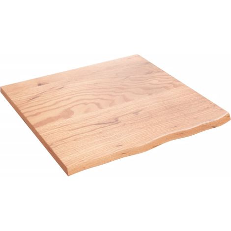 Étagère murale marron clair 60x60x2 bois chêne massif traité (1/5)