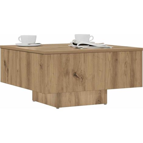 Coffee Table Artisan Oak 60x60x31.5 cm Engineered Wood vidaXL