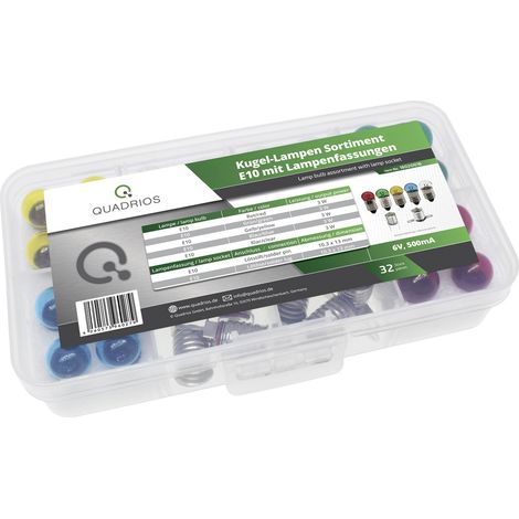 Quadrios 1802O016 Skalenlampe 6.0 V 3 W Sockel E10 32 Teile (1/2)