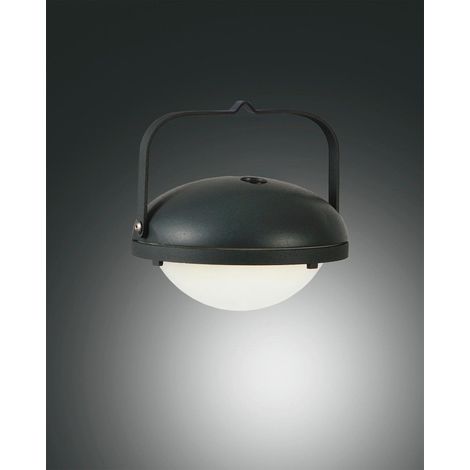 Luminaire extérieur LED Fabas Luce Ilumat acrylique anthracite Ø 20 cm 3 W 3000 K IP54 compatible variateur 320 lm (1/3)