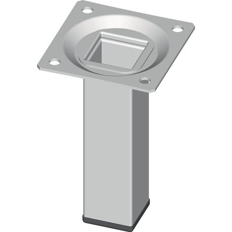 Möbelfuß weiß 25 x 25 mm Höhe 150 mm Anschraubplatte (1/2)