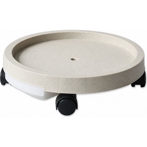 Soucoupe à roulettes pour plantes, en plastique robuste, récupérateur d'eau d'intérieur, rotation à 360° (1/5)
