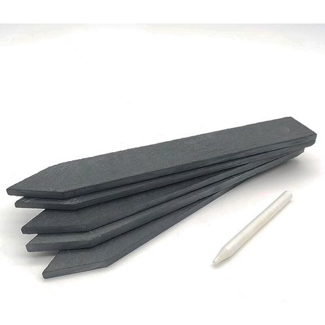 Etichette per piante in ardesia 20 x 15 x 2 cm, etichette per giardino con penna, etichette per orti, etichette per piantine (1/4)