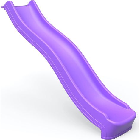Rebo 8ft (220cm) Universal Children’s Plastic Garden Kids Wave Slide - Purple