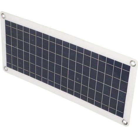 Chargeur solaire 20 W à haut rendement, panneau de charge solaire en silicium monocristallin ETFE pour voiture et camping-car 12 V (1/5)