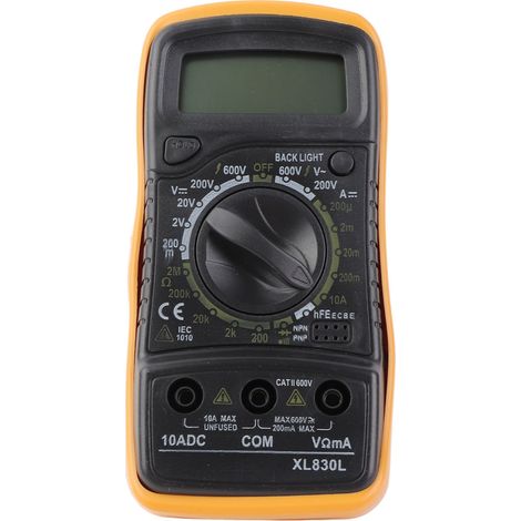 Multimètre numérique miniature XL830L, voltmètre et ampèremètre de haute précision avec rétroéclairage, multimètre portable intelligent (1/5)