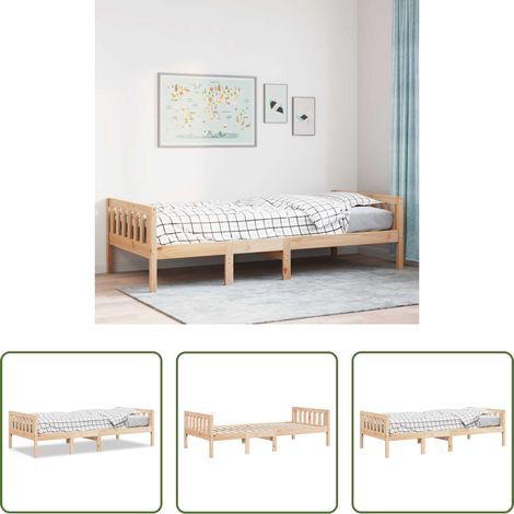 Holzbett - Kinderbett ohne Matratze 90x190 cm Massivholz Kiefer (1/5)