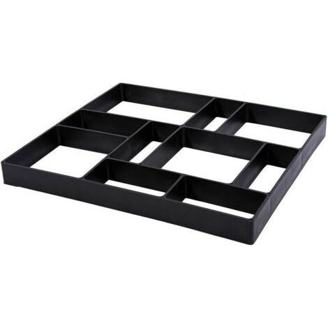 Moule a Pavé Beton Jardin Moule a Beton DIY Iron Réutilisable Moules Béton Moule a Pavage Moule Beton Dalle Moule à Chemin Béton pour Chemin Terrasse Allée Patio Jardin 45 x 40 x 4cm Noir (1/4)