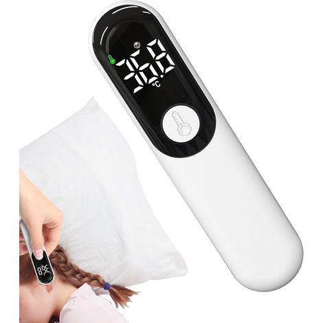 Thermomètre frontal - Capteur Température Frontale Rapide Sans Contact,Petit testeur de température - Pour Adultes Usage Domestique Infirmier Voyage (1/5)