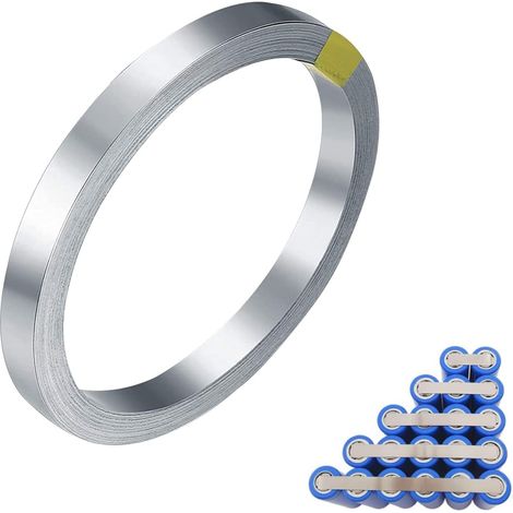 Bande Nickel Pur 0.15 8MM x 10M Plaque Nickel Bande Ruban,Bande de Nickel pour Connecter Des Li batteries Spot Welding 18650,14500 Brasage de Batterie,Accessoires de Soudage (1/5)