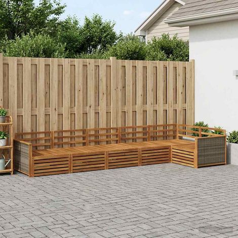 vidaXL Outdoor Sofa Set 6 pcs Natural Solid Acacia Wood (1/5)