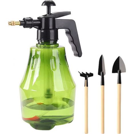 pulvérisateur à pompe manuelle, pulvérisateur de jardin à pression manuelle avec buse réglable, flacons pulvérisateurs portables,Vaporisateur de jardinage - 1 pièce + Mini outils de jardinage - Petit (1/5)