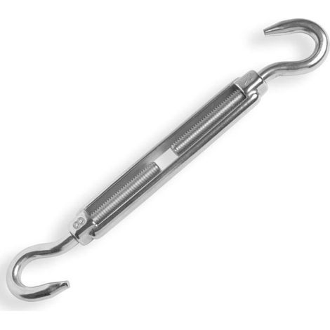 Crochet - Acier Inoxydable M6 - Pour Corde Ou Cable - 12 Cm - 2 Unites