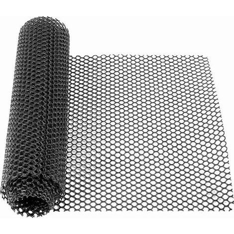 15,7 Zoll x 10 Fuß (ca. 40 cm x 3 m) großer Hühnerzaun aus Kunststoff für den Gartenbau, Schwarz