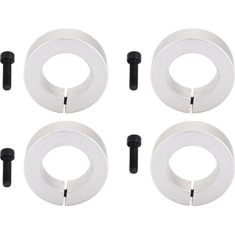 4pcs Collier D'arbre Fendu en Aluminium 1in / 25mm Collier de Verrouillage D'arbre pour Portes de Garage de Tracteur de Pelouse (1/4)