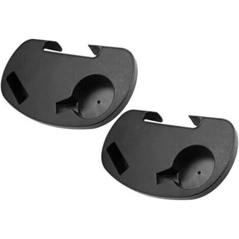 Pcs Cup Holder with Phone Tray, Plastic Cup Holder for Armchair, Clip-on Side Table, Black Cup Holder for Lounge Chair, Camping Chair, Armchair - 3117cm (1/5)