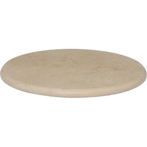Maison Exclusive - Dessus de table Crème Ø50x2,5 cm Marbre (1/5)