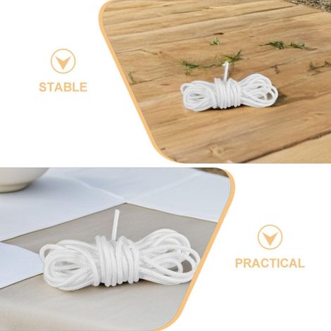 Cordon de Remplacement en Nylon Blanc pour Parasol de Terrasse et Jardin, 5 Mètres, Corde Robuste Protection Solaire, Accessoire pour Camping et Jardinage (1/5)