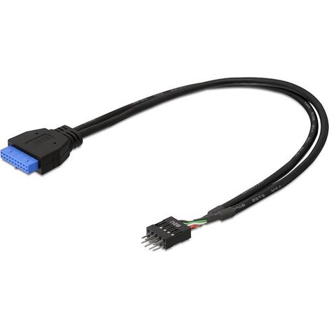 Delock Cavo Interno USB3.0 19 pin Femmina / USB2.0 8 pin Maschio 30cm (1/2)