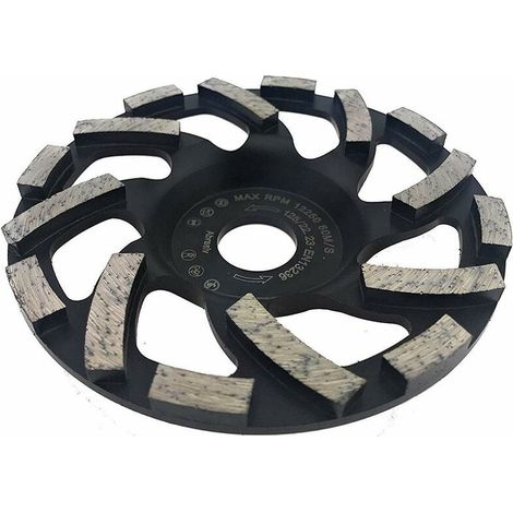 Cup Wheel - 125 X 22,23 X 7 X 6,5 mm - Pour Meuleuse D'Angle - Usage Sec Et Humide - Pour Béton Marbre Granit - 1 Pièce (1/4)