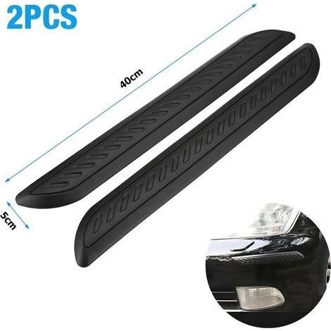 2Pcs Bandes Protection Pare-Chocs de Voiture. PVC Anti-Rayures Auto-Adhésive Bande. Autocollants Anti-Frottement pour Carrosserie. Autocollant de Protection de Bord Universelle pour Voitures (1/4)