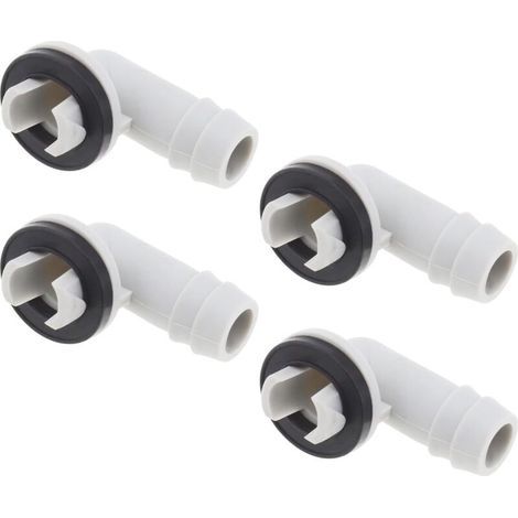 Set mit 4 15-mm-Wasserauslassdüsen für Klimaanlagen, Ablaufschlauchanschluss, Winkelstück mit O-Ring, kompatibel mit Midea (1/5)