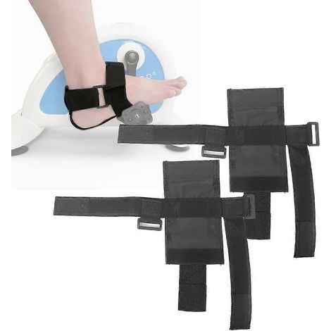 Lot de 2 sangles de fixation pour pédales de vélo sous bureau - Attelle de maintien du pied pour personnes âgées et personnes handicapées ayant subi un AVC (1/5)
