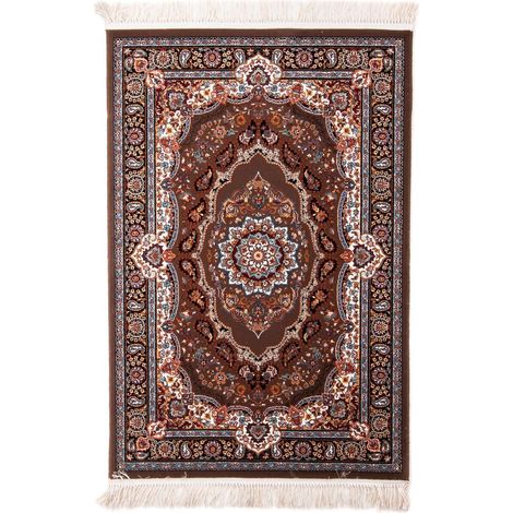 Tapis persan Gila - 225x150cm, Rectangular - 100% Acrylique - Tissé - Marron (1/5)