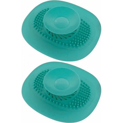 2x Universal Silikon Badewannenstöpsel Waschbecken Abflussstöpsel Küchenboden Wäsche Badezimmer Geruchsfilter Blau FLITI (1/4)