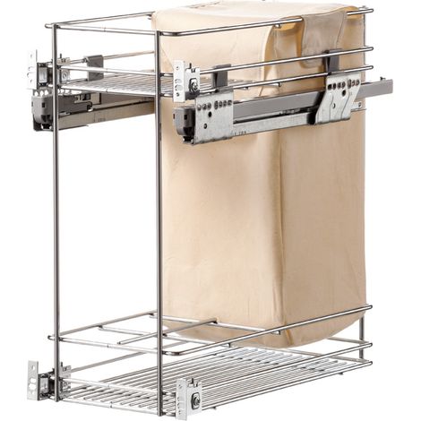 Panier coulissant bas pour pain et bouteilles – Largeur 264 mm – Pour caisson 300 mm – Fixation au sol – Vibo