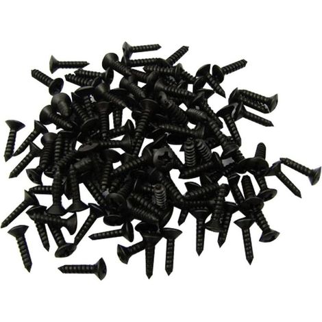 Vis Pickguard 3x12mm pour Plaques de Protection Fender Strat Tele Guitare électrique ou Basse, Noir (100 pièces) (1/5)