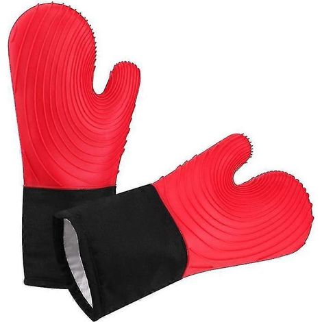250 hitzebeständige Silikon-Ofenhandschuhe, mikrowellen- und grillgeeignet, wasserdicht. (1/5)