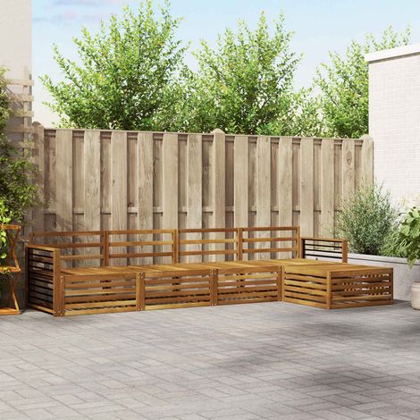 vidaXL Outdoor-Sofagarnitur 5 pcs Natur Massivholz Akazie (1/5)