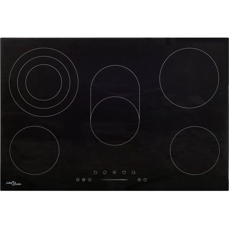 Plaque de cuisson Céramique 5 brûleurs Contrôle tactile 8500 W vidaXL