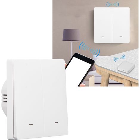 Tuya Smart Zigbee-Wandschalter, 86 Tasten, für das ganze Haus, phasenlose Ausführung mit Timerfunktion per App, 100–250 V (1/5)