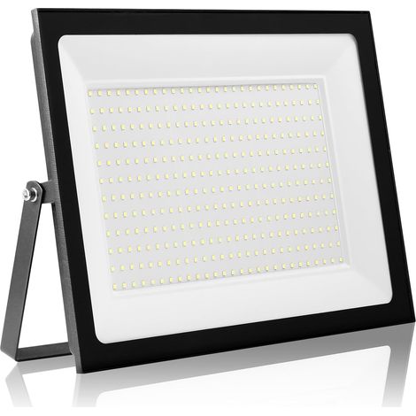 300W Projecteur LED d'extérieur, éclairage de sécurité LED d'extérieur 6500K, IP66, éclairage blanc lumière du jour pour entrepôt, aire de jeux, arrière-cour et parc (300W, 6500K)