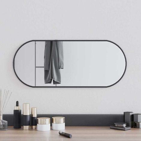 Miroir mural Noir 60x25 cm Ovale (1/5)