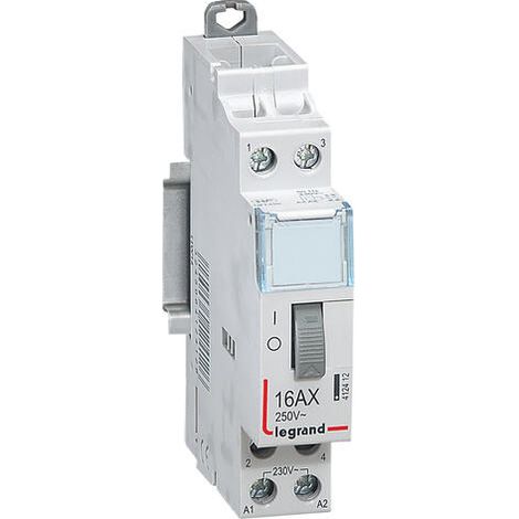 Legrand – Télérupteur bipolaire 16A 250V – Montage rail DIN – Commande à distance – 412412