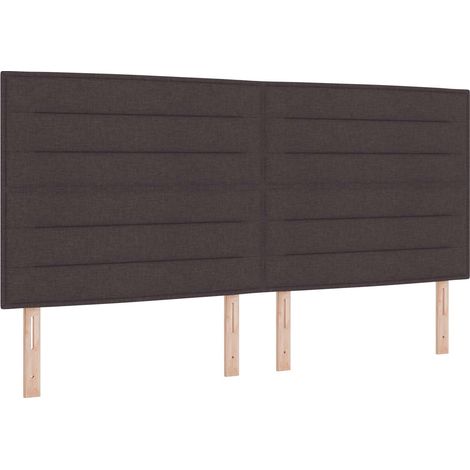 Maison Exclusive - Testiera LED con strisce LED Marrone Scuro 200 cm Tessuto (1/5)