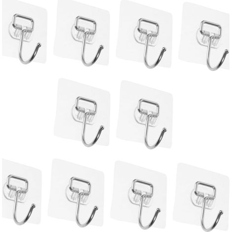 Crochets muraux sans perçage - 10 adhésifs jointure, faciles à utiliser pour la cuisine et salle de (1/5)
